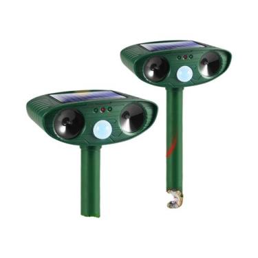 Imagem de Repelente Ultrassônico Solar para Cães, Gatos e Outros Animais - Dissu