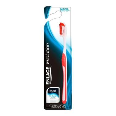 Imagem de Escova Dental Enlace Evolution Adulta Macia + Fio Dental 25m - Embalag