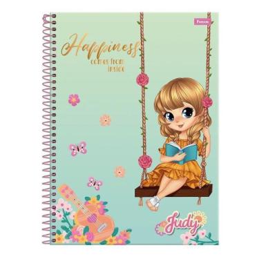 Imagem de Caderno Espiral Universitario Capa Dura 15 Matérias Foroni Judy 240 Fo