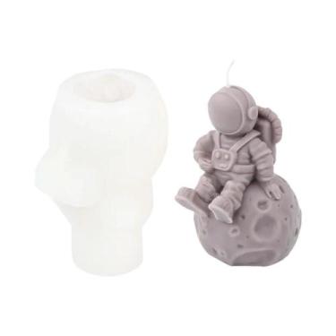 Imagem de Molde De Silicone 3D De Astronauta Para Velas, Ferramenta De Decoração
