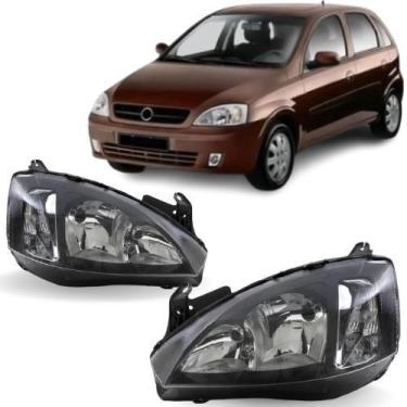 Imagem de Par farol corsa montana  pisca  lisa 2003 ate 2015 negra - BBS / AI
