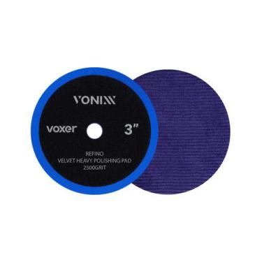 Imagem de Boina Veludo Voxer Azul Refino 3 Para Polimento Automotivo - Etapa De 