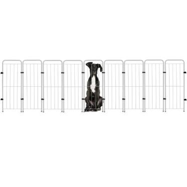 Imagem de Cercado Pet Dobrável Segurança Cão 323x98cm 9 Módulos Cachorro - GIFT 