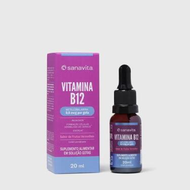 Imagem de Vitamina B12 em Gotas Metilcobalamina. Frasco 20ML - SANAVITA, 1UND