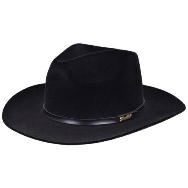 Imagem de CHAPEU RODEIO COUNTRY SERTANEJO COWBOY COWGIRL PRETO Feltro de poliami