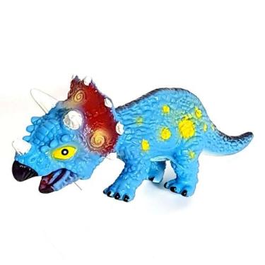 Imagem de Boneco Dinossauro Dino Fun Super Realista 15cm - Toyng, Triceratops