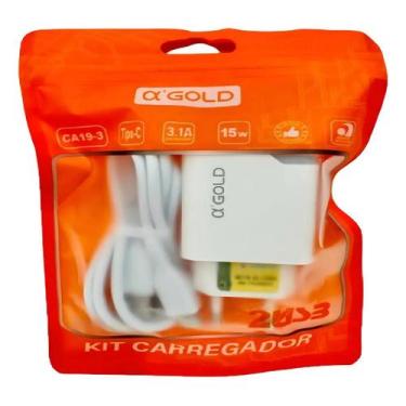 Imagem de Carregador Turbo De Celular 15w 2 Portas USB Ca193 cabo USB X LIGHTNIN
