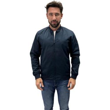 Imagem de Jaqueta Convicto Bomber Tecido Masculina, GG, Marinho