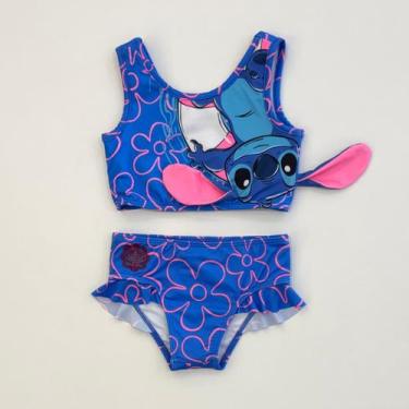 Imagem de Biquini Infantil Anime Sticth Com Orelhas Expostas Verão Moda Praia, 1