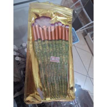 Imagem de Kit de 10 pincéis de maquiagem - Kit que vem 10 pincéis