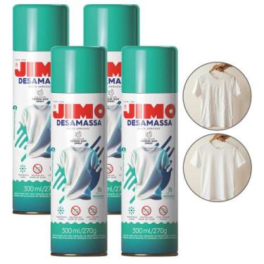 Imagem de Kit 4 Jimo Desamassa Roupas 300ml Passa Fácil E Sem Ferro