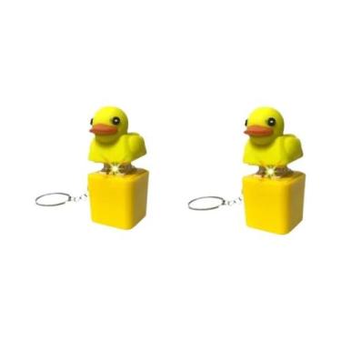 Imagem de Lanterna LED Recarregável Com Som Engraçado De Sapo E Pato, Chaveiro E
