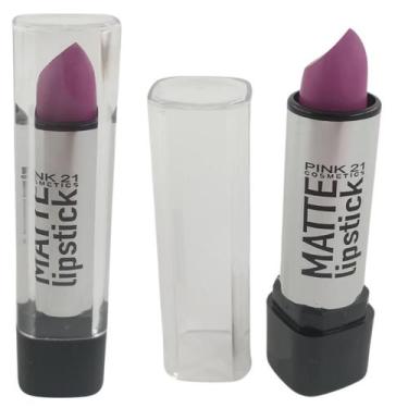 Imagem de Batom Matte Linstick Pink 21 Cosmetics, Cor 6