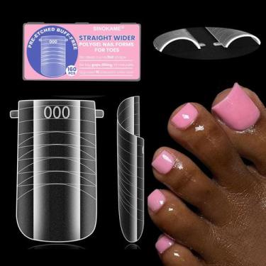 Imagem de Unhas Postiças SINOKAME Forma Dupla para Dedos com 16 Tamanhos Reutili