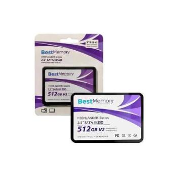 Imagem de Ssd Best Memory 512Gb Sata Grav. 2200Mb/S Lei. 1450Mbp/S