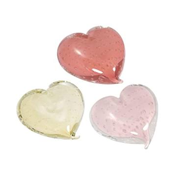 Imagem de Coração Murano Decorativo em Cristal Translúcido 13cm - Cristais Labone