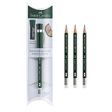Imagem de Faber-Castell Perfect Pencil Castell 9000 e refil de lápis com 3 unidades, lápis de chumbo, apontador e extensor de lápis