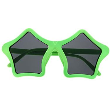 Imagem de grinderPUNCH Óculos de sol para fantasia de Halloween, festa assustadora para homens e mulheres adultos, Estrela - verde, Large
