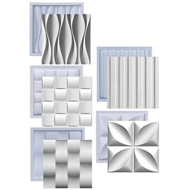 Imagem de Kit Formas de Gesso 3D e Cimento ABS Molde pra Revestimento de Parede FDG Painel Decorativo