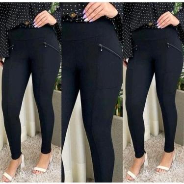 Legging Plus Size Forrada Legues Montaria Detalhes Cirre