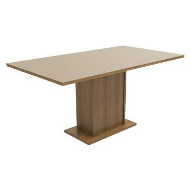 Imagem de Mesa Madesa Retangular Tampo de Madeira 5275 - Rustic/Crema