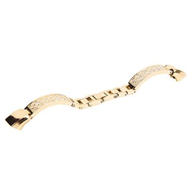 Imagem de Pulseira de decoração de pulso, pulseira de aço inoxidável requintada confortável com para esportes lazer ou negócios (ouro)