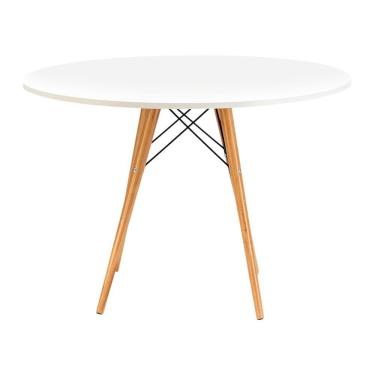 Imagem de Mesa De Jantar Redonda 90cm Estilo Eiffel Viveza Móveis Pés Palito