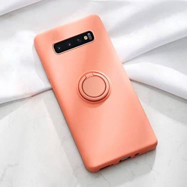 Imagem de Capa de silicone magnético de luxo para Samsung Galaxy S22 S21 Ultra S20 FE S10 S9 S8 Plus S10E S 22 21 A70 A50 Suporte de anel Soft Cover, laranja, para Samsung S20