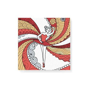 Imagem de Arte Maníacos Quadro Decorativo em Tela Canvas Bailarina Espanhola - 50x50cm