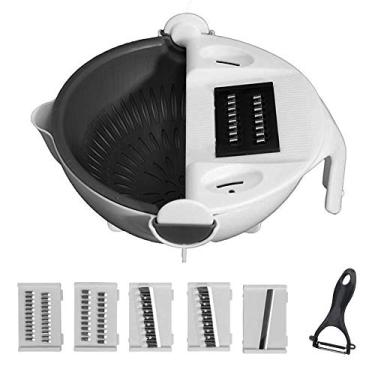 Imagem de Fatiador Cortador Legumes Salada Frutas Alimentos Cozinha Ralador Escorredor Multifuncional