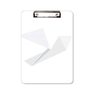 Imagem de Origami abstrato branco padrão de pombo prancheta pasta bloco de escrita placa de apoio A4