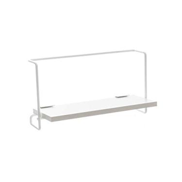 Imagem de Nicho Decorativo em Aramado e MDP Grande, Metaltru, Branco com Branco