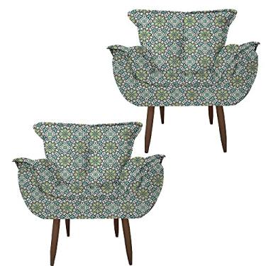 Imagem de Kit 2 Poltrona Decorativa Perola Quarto, Sala, Recepção, Área Gourmet A4