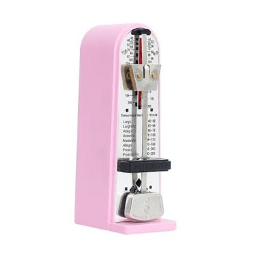 Imagem de Fancyes Metrônomo mecânico universal, metrônomo portátil, trilha precisa, ritmo, metrônomo profissional para bateria, instrumento musical, rosa