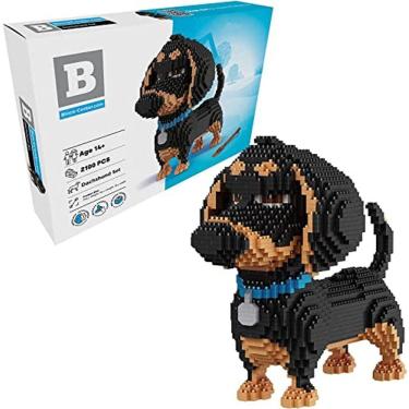 Imagem de Dachshund Cão 3D Puzzle 2100 pcs Mini Blocos Animal Buildi