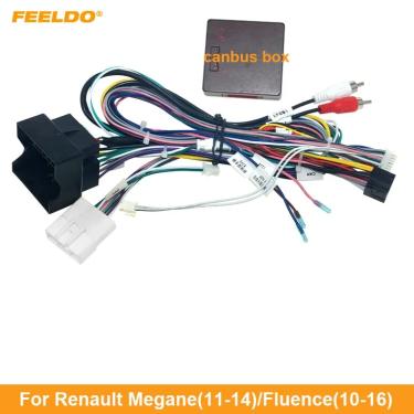 Imagem de FEELDO-Cablagem de Áudio para Carro com Caixa Canbus  Instalação Estéreo  Adaptador de Fio  Renault