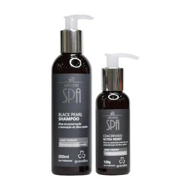 Imagem de Kit Grandha Fator de Crescimento Capilar Urbano Spa Black (Shampoo Black Pearl 250ml + Coacervado Ultra 120g)