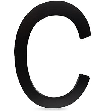 Imagem de BetLight Letra de casa de 15 cm - Número de endereço residencial flutuante moderno de aço inoxidável/letra C