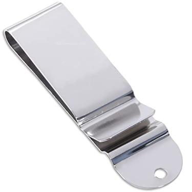 Imagem de Clipe de cinto de metal universal – (serve para cintos de 4,4 cm) – (polido) – (1 pacote) – Suporte de fixação de clipe de aço de substituição para coldres, bainhas, capas de celular