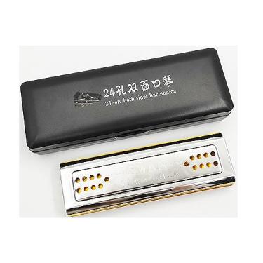 Imagem de Gaita dupla face de 24 furos em teclas C e G gaita em C e G instrumento de sopro introdutório profissional de grau de desempenho acentuado