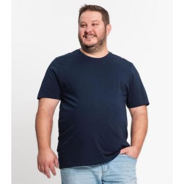 Imagem de Camiseta Meia Malha Plus Size Masculina Kohmar Azul