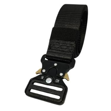 Imagem de CINTO ENGATE RAPIDO FIVELA CASUAL TATICO NYLON ANTI ALERGICO (PRETO)