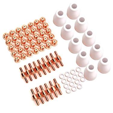 Imagem de Kit Consumível de Ponta de Corte de Plasma 75pcs, Melhora a Qualidade e Eficiência de Corte, Material, Combina Com Tocha de Corte de Plasma PT-31-40 CUT40 CUT50, Com Boa (75