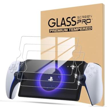 Imagem de Gomass Pacote com 3 protetores de tela para PlayStation Portal Remote Player 20.3 cm protetor de tela de vidro temperado para PlayStation 5 Portal, Ultra HD, antiarranhões, anti-impressão digital, sem