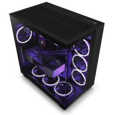 Imagem de Gabinete Gamer NZXT H9 Flow, Mid Tower, ATX, Preto - CM-H91F