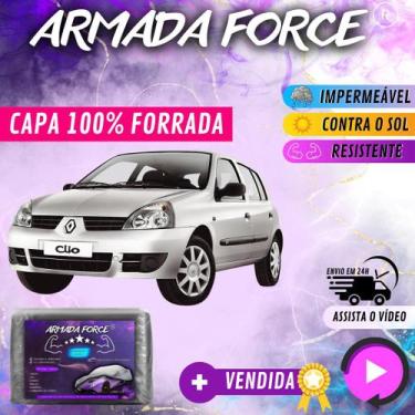 Imagem de Capa Cobrir Carro CLIO HATCH 100% Forrada Armada Force 100% Impermeáve
