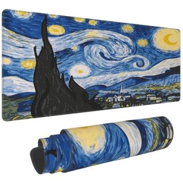Imagem de Mousepad Gamer Van Gogh Ceu Estrelado 700X350X3Mm Speed Gr. - Exbom