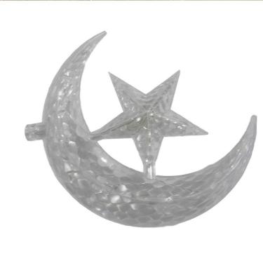 Imagem de Pisca Pisca Lua Estrelas 138 LED Branco Quente Cortina Cascata Decoracao Janela Parede Natal Casamento Jardim Quarto