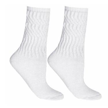 Imagem de Meia Feminina Selene Aeróbica Esportiva Branca - 4910001, Branco, 34/3