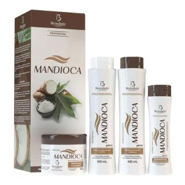 Imagem de Kit Mandioca Crescimento Capilar  Bio Instinto  shampoo sem sal mascar
